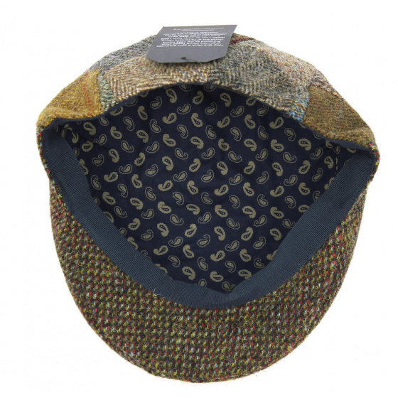 Casquette Plate Foresta Patchwork Harris Tweed Laine- Traclet