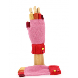 Traclet Multicolored Wool Angorina Fingerless Gloves