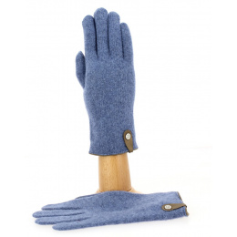 Seville Touchscreen Gloves Wool & Cashmere Blue/Brown - Traclet