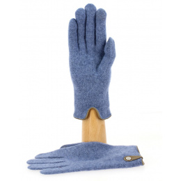 Seville Touchscreen Gloves Wool & Cashmere Blue/Brown - Traclet