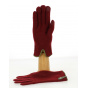 Seville Touch Screen Gloves Wool & Cashmere Burgundy & Olive - Traclet