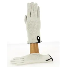 Gants Tactiles Séville Laine & Cachemire Crème/Marine- Traclet Reference : 9848 | Chapellerie Traclet