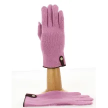 Seville Touch Screen Wool & Cashmere Gloves Pink/Hazelnut - Traclet Reference: 9852 | Traclet Hat Shop