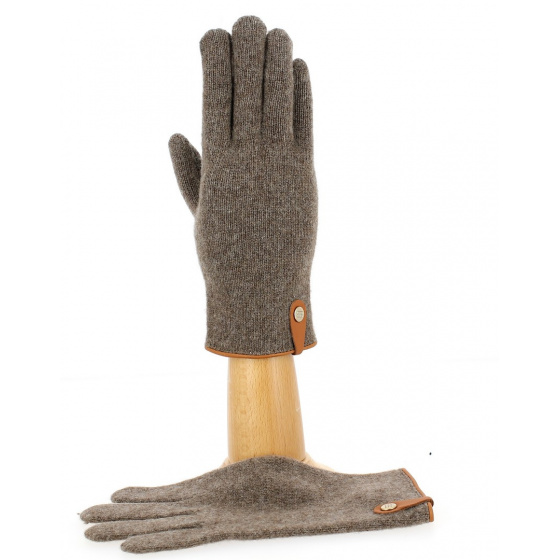 Seville Tactile Gloves Wool & Cashmere Mink/Brown - Traclet