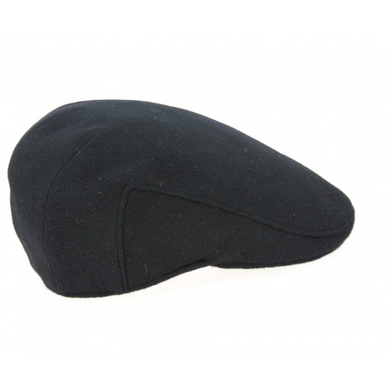 Black Cashmere Taranto Flat Cap - Traclet