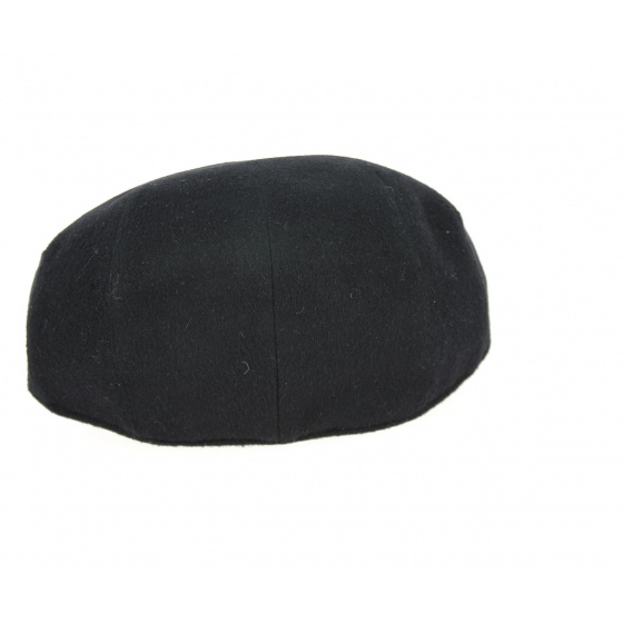 Casquette Plate Tarente Cachemire Noire- Traclet Casquette Plate Tarente Cachemire Noire- Traclet