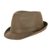 Brown Cotton Fajolles Trilby Hat - Traclet Reference: 3345 | Traclet Hat Shop