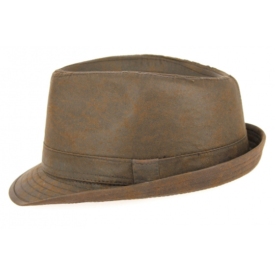 Brown Cotton Fajolles Trilby Hat - Traclet Brown Cotton Fajolles Trilby Hat - Traclet
