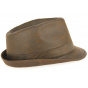 Trilby Fajolles Brown Cotton Hat- Traclet
