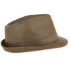Brown Cotton Fajolles Trilby Hat - Traclet Reference: 3345 | Traclet Hat Shop