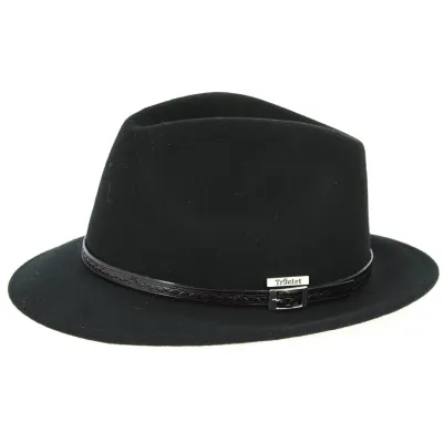 Chapeau Trilby Rambouillet Feutre Laine Noir- Traclet  Reference : 3849 | Chapellerie Traclet