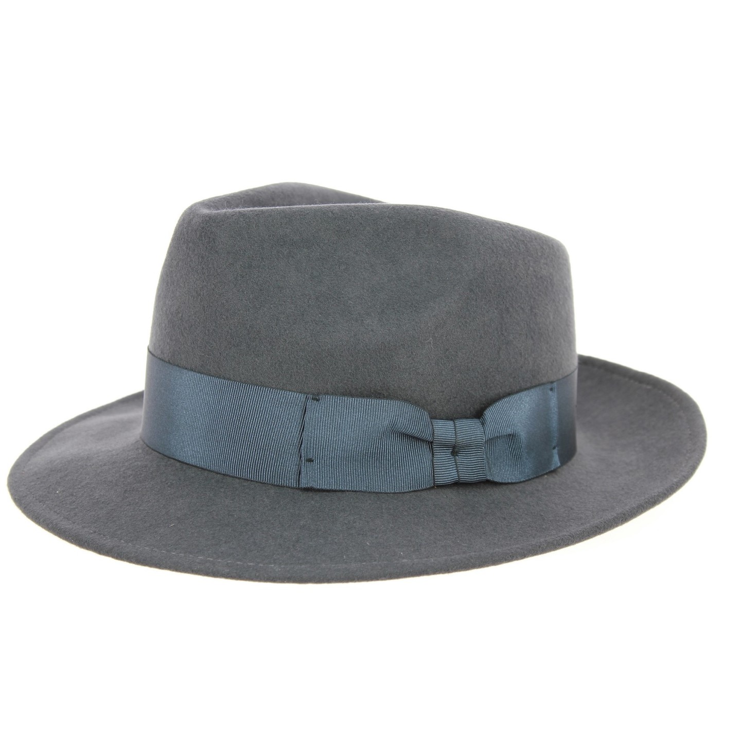 Chapeau Fedora Malaga Feutre Laine Gris- Traclet