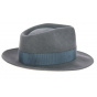 Gray Wool Felt Fedora Hat Malaga - Traclet