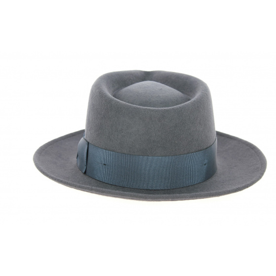 Chapeau Fedora Malaga Feutre Laine Gris- Traclet