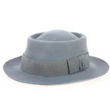 Chapeau Alsacien Forme Gambler Gris Clair- Traclet Reference : 9869 | Chapellerie Traclet