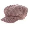Casquette Gavroche Velours Rose Clair- Traclet