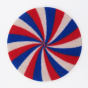Blue/Off-white/Red Supporter Beret - The French Beret
