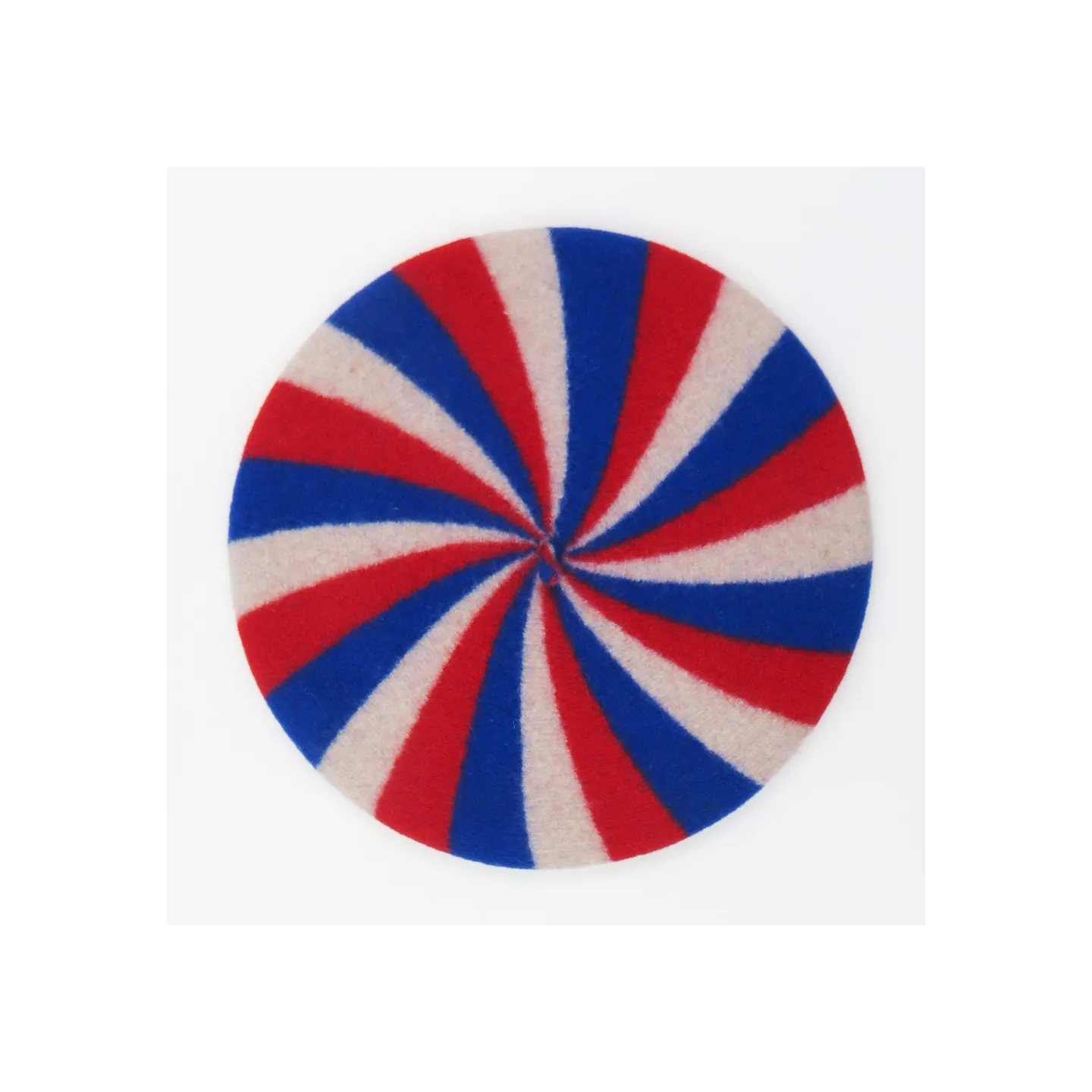 Blue/Off-white/Red Supporter Beret - The French Beret Reference: 9064 | Traclet Hat Shop