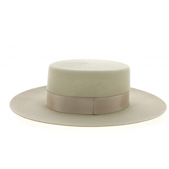 Santiago Hat - Vanilla Wool Felt Cordobes - Traclet