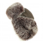 Verona Leather & Brown Fox Ushanka / Trapper Hat - Traclet