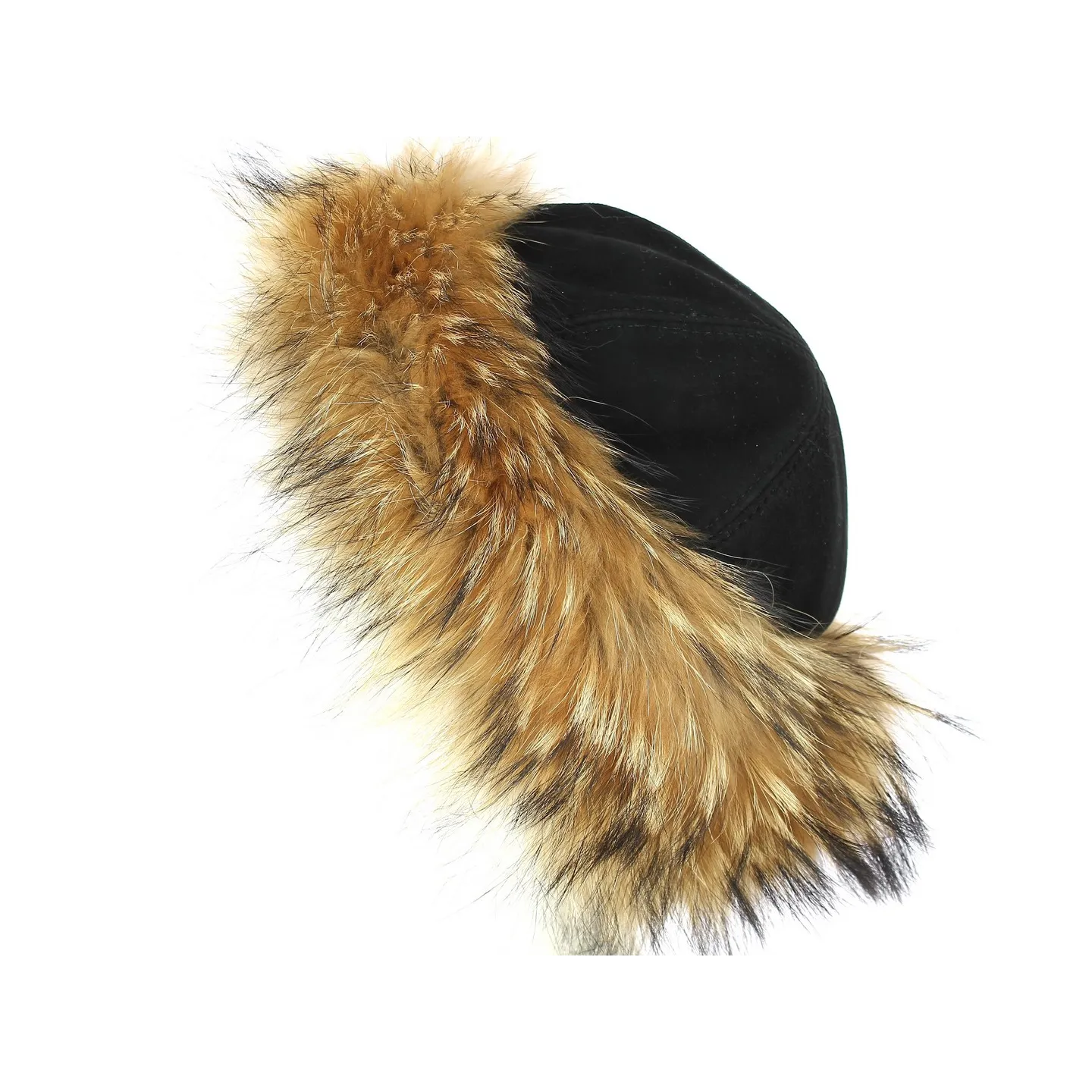 Toque Femme Fourrure & Cuir Noire- Traclet  Reference : 2465 | Chapellerie Traclet