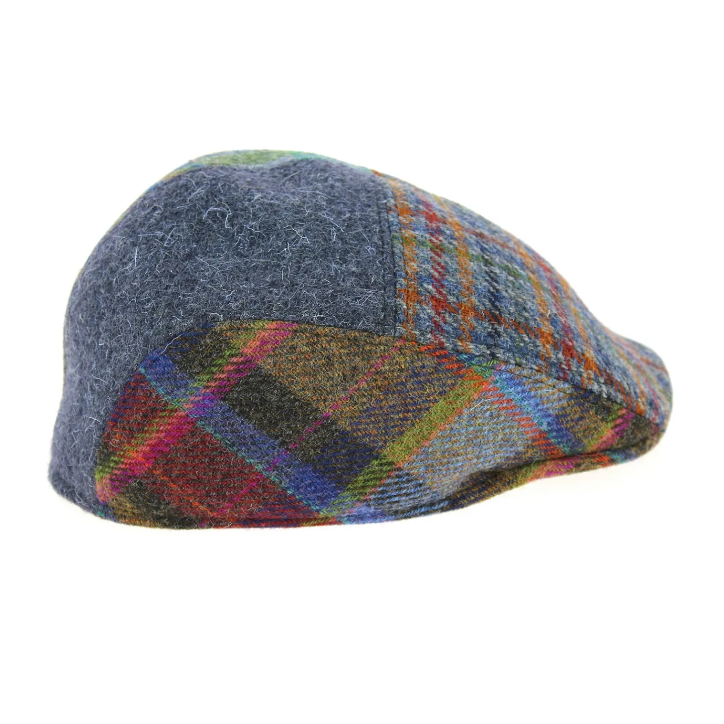 Brightsplit Patchwork Wool Domed Cap - Crambes Reference: 5703 | Chapellerie Traclet