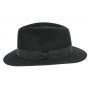 Brisbane Fedora Hat in Black Shaved Fur Felt - Crambes