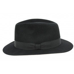 Fedora Brisbane Felt Shaggy Black Hat - Crambes