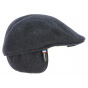 Rounded Cap with Ear Flaps Brighton Wool Anthracite - Crambes