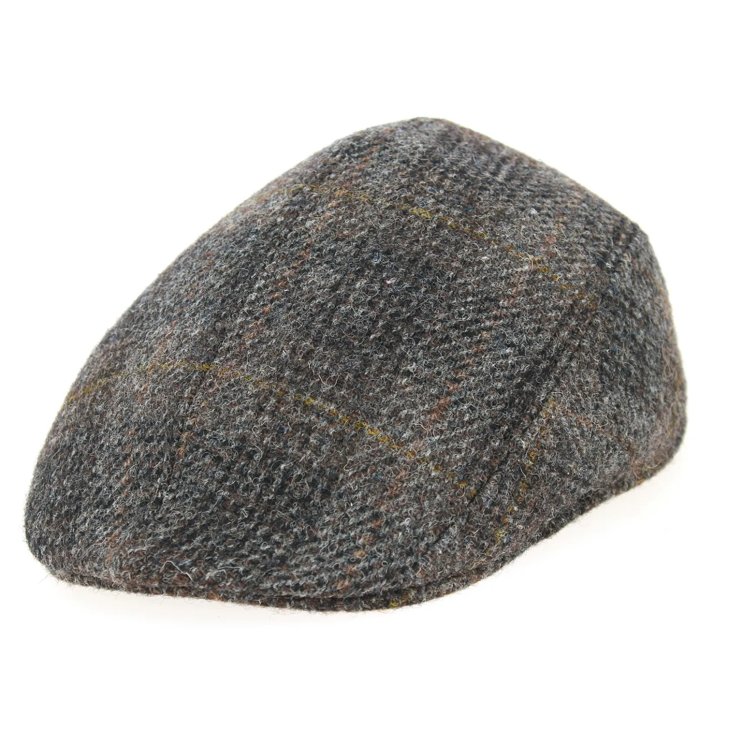 Brighton Domed Cap Harris Tweed Brown Wool - Crambes Reference: 2315 | Traclet Hat Shop