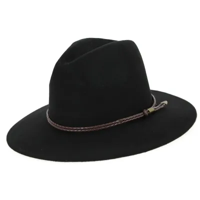 Chapeau Traveller Bochum Feutre Laine Noir - Traclet Reference : 6420 | Chapellerie Traclet