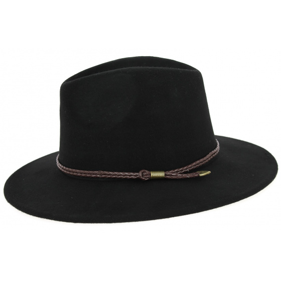 Black Wool Felt Traveller Hat Bochum - Traclet