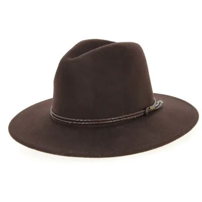 Chapeau Traveller Bochum Feutre Laine Marron- Traclet Reference : 2525 | Chapellerie Traclet