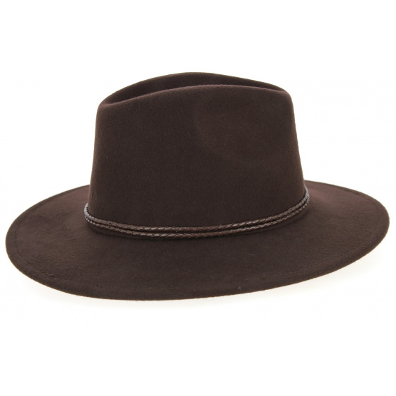 Traveller Hat Bochum Wool Felt Brown - Traclet Traveller Hat Bochum Wool Felt Brown - Traclet