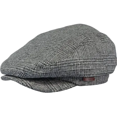 Casquette Plate Oslo à Carreaux Grise- Traclet Reference : 4060 | Chapellerie Traclet