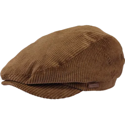 Oslo Cotton Velvet Flat Cap Coffee - Barts Reference: 3426 | Chapellerie Traclet