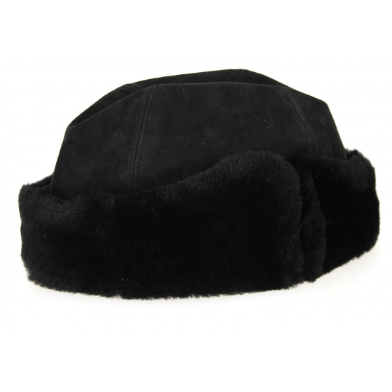 Black Cossack Sheepskin Toque / Hat - Traclet Black Cossack Sheepskin Toque / Hat - Traclet