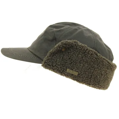 Casquette Cache-Oreilles Timber Coton Huilé Marron- Hatland Reference : 7308 | Chapellerie Traclet