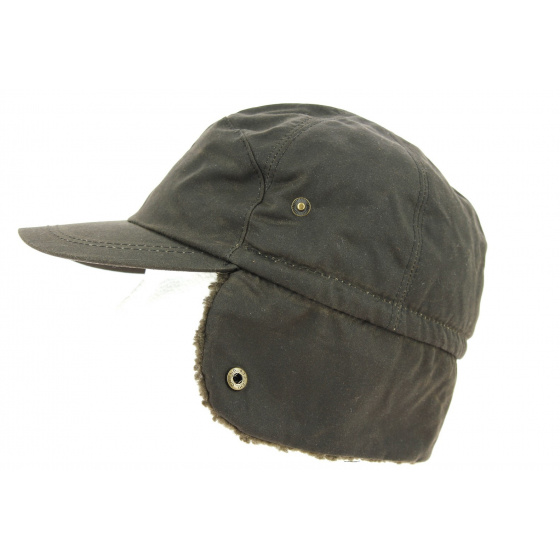 Casquette Cache-Oreilles Timber Coton Huilé Marron UPF50+ - Hatland