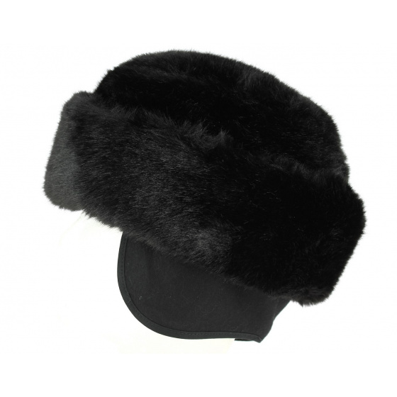 Chechia - Black Muslim Ear-Flap Cap