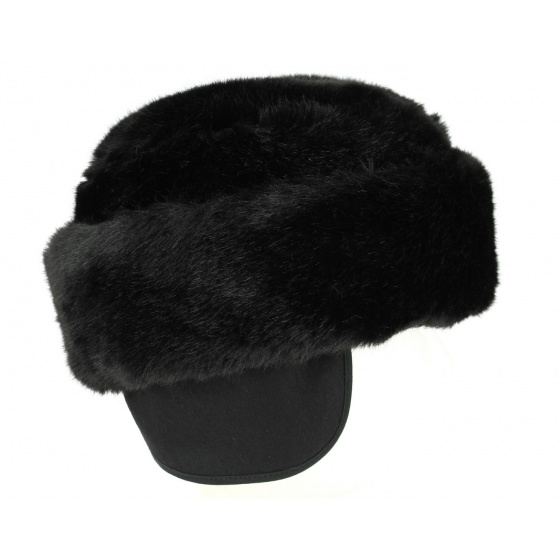 Chechia - Black Muslim Ear-Flap Cap