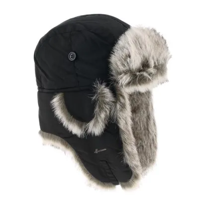 Chapka Buck Enfant Imperméable Fausse Fourrure Noire- Herman  Reference : 9897 | Chapellerie Traclet