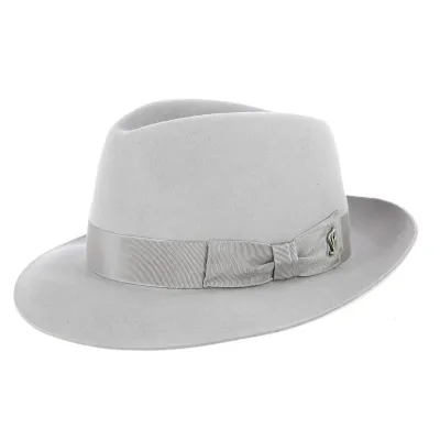Fedora Bogarte Light Grey Hat- Flechet