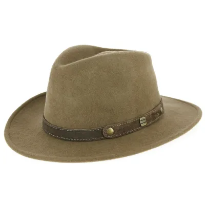 Chapeau feutre laine impermeable Traveller Nalzen Feutre Laine Beige- Traclet