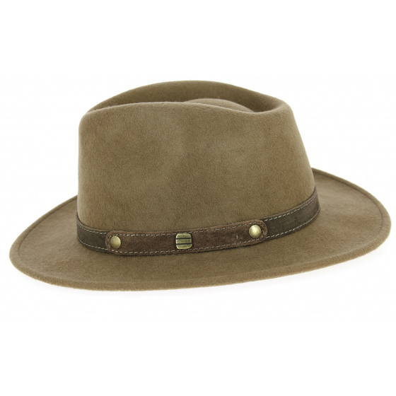 Nalzen Traveller Hat Beige Wool Felt- Traclet