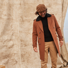 Oslo Cotton Velvet Flat Cap Coffee - Barts