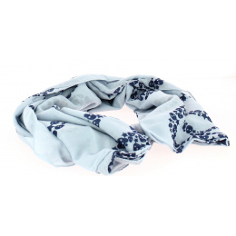Foulard Peace and Skull Bleu
