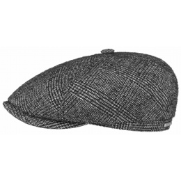Black & White Glencheck Brooklyn Cap - Stetson