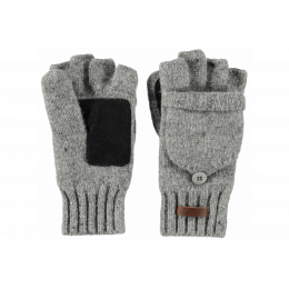 Haakon Grey Wool Gloves/Mittens for Children - Barts