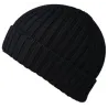Bonnet Court Nasino Tricot Laine Noir- Traclet Reference : 9940 | Chapellerie Traclet